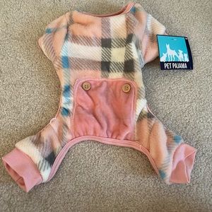 Pet Pajama Pink Plaid